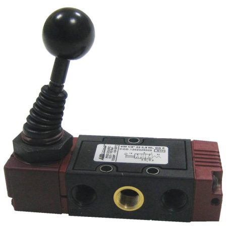 Manual 90° lever valve 5/3 closed centres G1/8, return to centre - Line 120