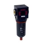 Filtro G3/8 Linha 050, 20 µm, copo c/ proteção, purga semiautomática (F 3/8 050 20 PE SS)