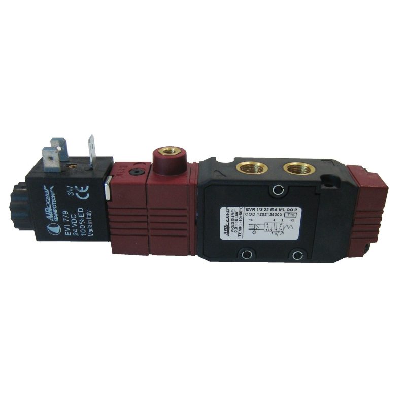 Electroválvula 5/2 monoestable G1/4 con pilotaje externo, retorno por muelle - Línea 125