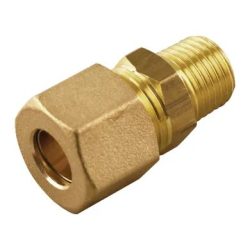 Lote de 10 un. - Raccordo de compressão reto macho cónico em latão, tubo Ø6 mm x R 1/4" (Aignep 13480)
