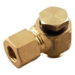 Raccordo de compressão orientável em L com parafuso oco (banjo), tubo Ø8 mm x G 1/4" (Aignep 13550)