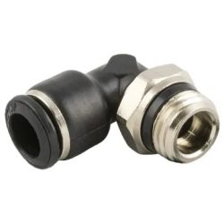 Pack of 6 pcs - Swivel push-in elbow, tapered male "Universal Short" R 1/8" for Ø8 mm tube (Aignep 55111)