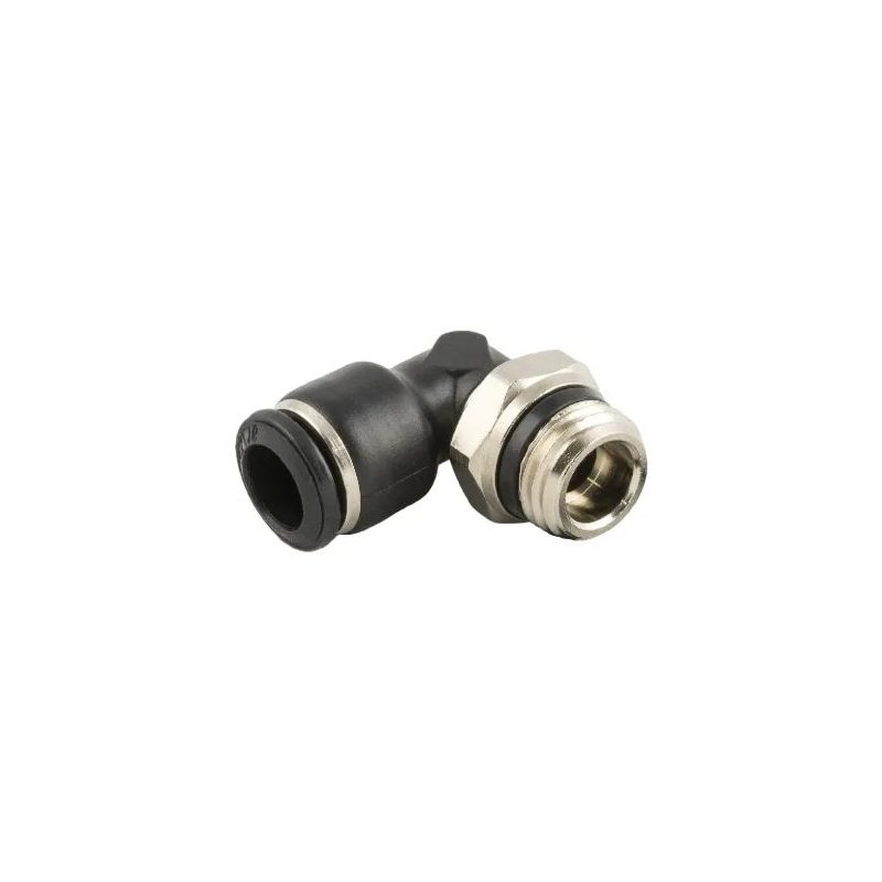 Lot de 6 pcs - Coude instantané orientable mâle conique R 1/8" pour tube Ø8 mm (Aignep 55111)