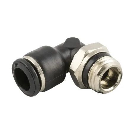Lot de 6 pcs - Coude instantané orientable mâle conique R 1/8" pour tube Ø8 mm (Aignep 55111)