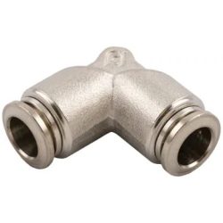 Codo instantáneo intermedio con anillo metálico, tubo Ø8 mm (Aignep 57130)