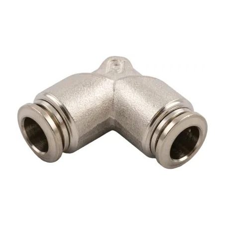 Push-in union elbow with metal collet, Ø8 mm tube (Aignep 57130)