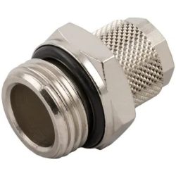 Lote de 4 uds. - Racor recto con tuerca, macho cilíndrico G 1/4" para tubo 6/4 mm (Aignep 1020)