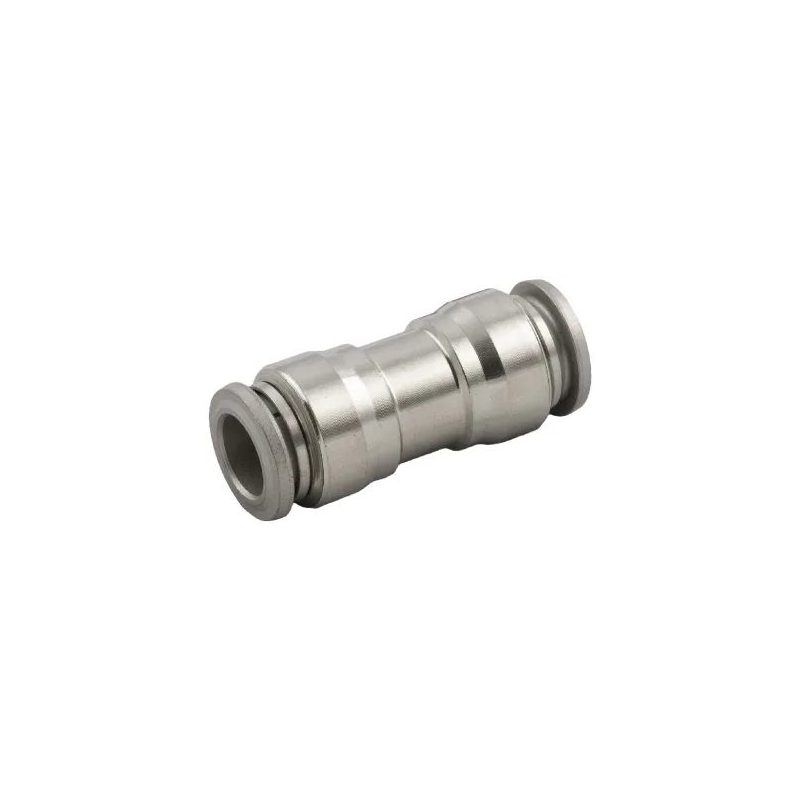 Giunzione diritta istantanea intermedia in acciaio inox AISI 316, tubo Ø10 mm (Aignep 60040)