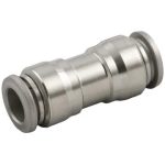 União reta instantânea intermédia em aço inox AISI 316, tubo Ø10 mm (Aignep 60040)