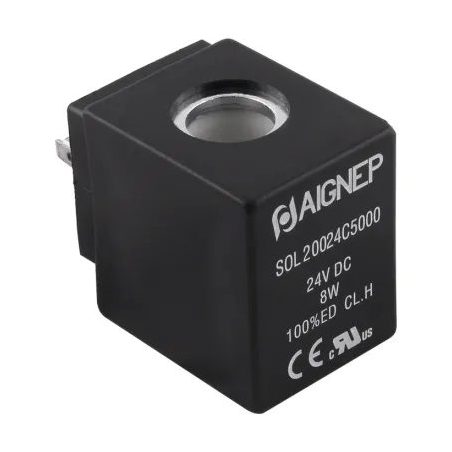Spule 24 V DC 8 W, 30 mm, für Betätiger Ø13 mm (Aignep Fluidity SOL20 024 C 5 000)