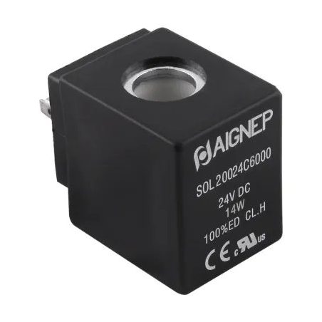 Coil 24 V AC 21 VA, 30 mm, for Ø13 mm operator (Aignep Fluidity D series)
