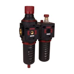 Aircomp FR+L unit G1/2 Line 075 with gauge (20 µm, 0-12 bar, semi-automatic drain)