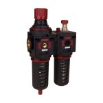 Unidade FR+L G1/2 Linha 075 (20 µm, 0-12 bar, purga semiautomática) com manómetro