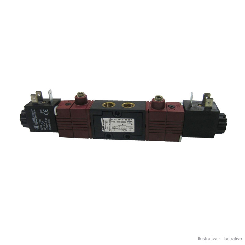 Aircomp 1202126004 5/3 closed centre G1/8 solenoid valve, line 120, with external pilot