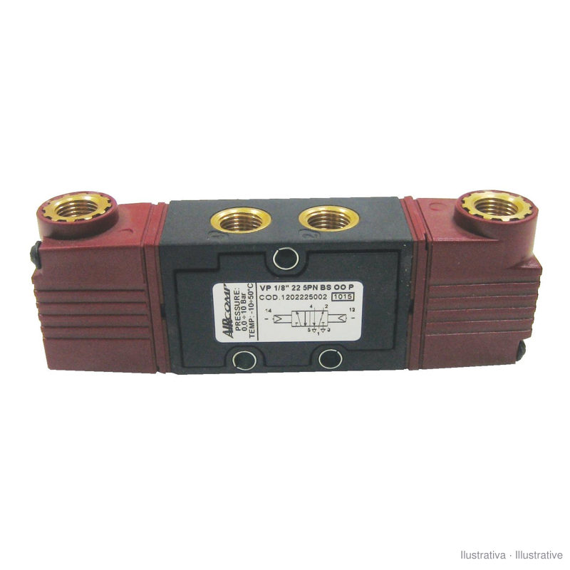 Válvula pneumática 5/3 centros fechados G1/8 – Linha 120