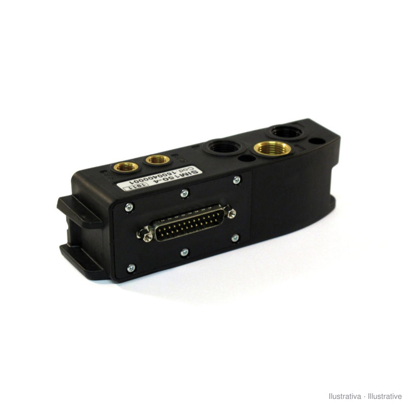 Cabeça esquerda (entrada) Sub-D 25 pinos, portas G3/8 – Linha 150