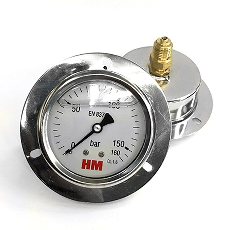 Manómetro HM DN63 horizontal con brida | Hidro Orfão