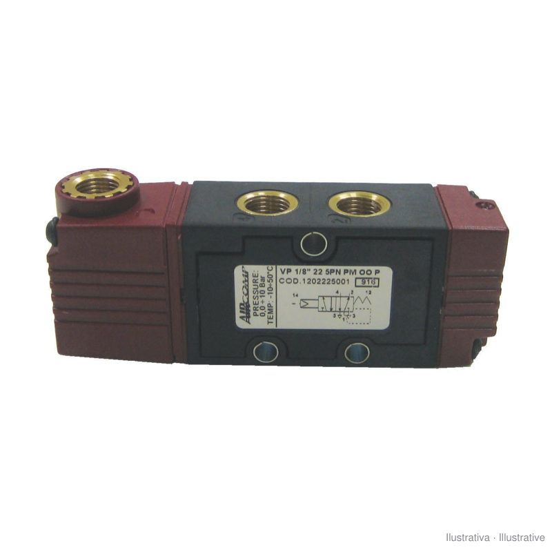 Vanne pneumatique 3/2 NF G1/8 (rappel pneumo-mécanique) - Ligne 120