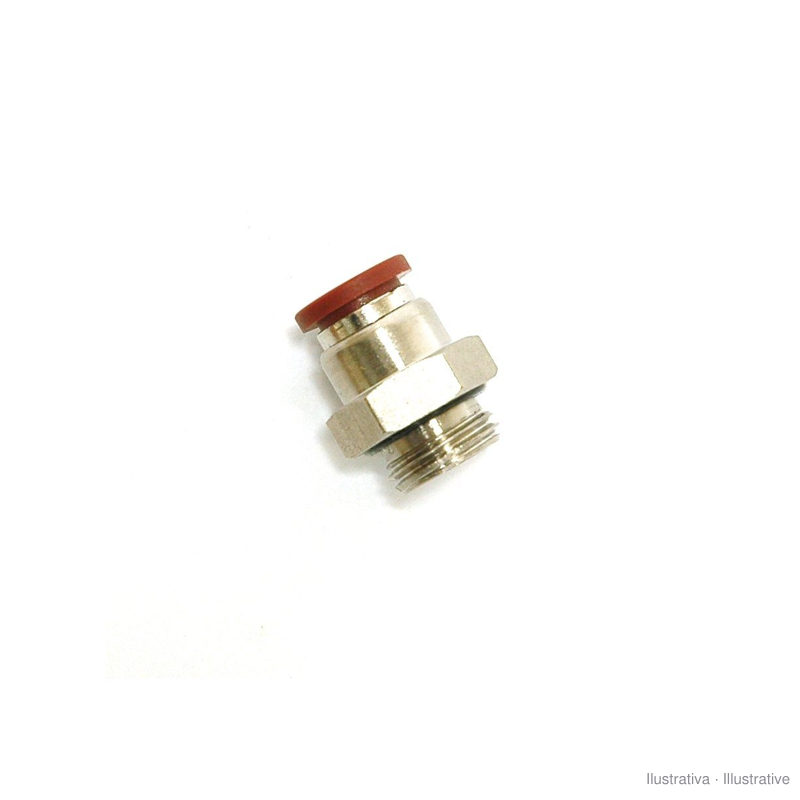 Conector reto macho push-in (rosca cilíndrica) Aircomp – Linha 302