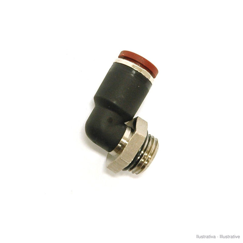 Cotovelo 90° macho push-in (rosca cilíndrica) Aircomp – Linha 302
