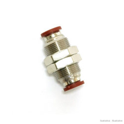 Passa-parede intermédio push-in metálico Aircomp – Linha 301