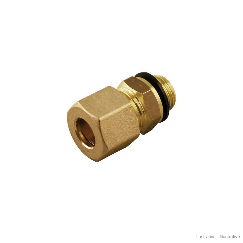 Raccord à compression droit mâle cylindrique en laiton (Aignep 13485)