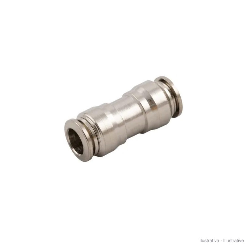 Push-in straight union with metal collet (Aignep 57040)