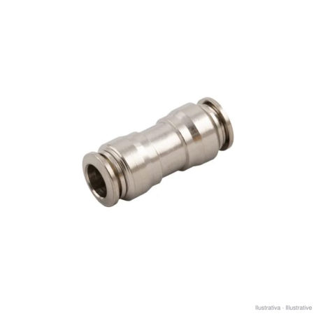 Push-in straight union with metal collet (Aignep 57040)