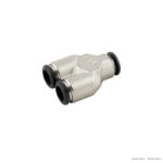 Raccordo instantâneo em Y intermédio, tubo Ø5 mm (provável Aignep 50310)