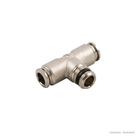 Te instantáneo macho cónico R 1/4" para tubo Ø4 mm con pinza metálica (probablemente Aignep 57200)