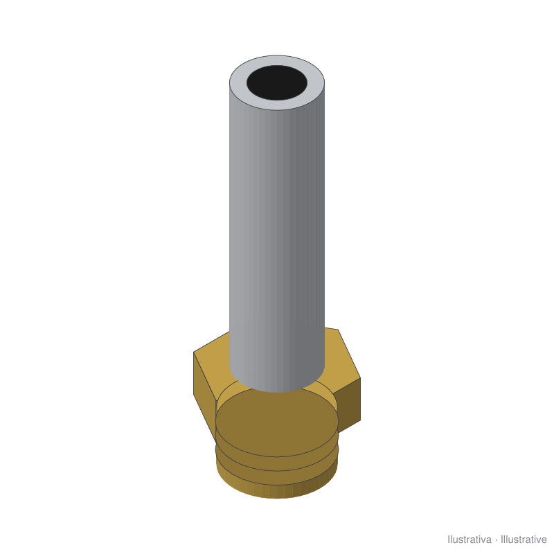 Microvalve 3/2 NF pour commandes de pupitre, instantané Ø4 latéral - Ligne 100 (Aircomp 1000493109)