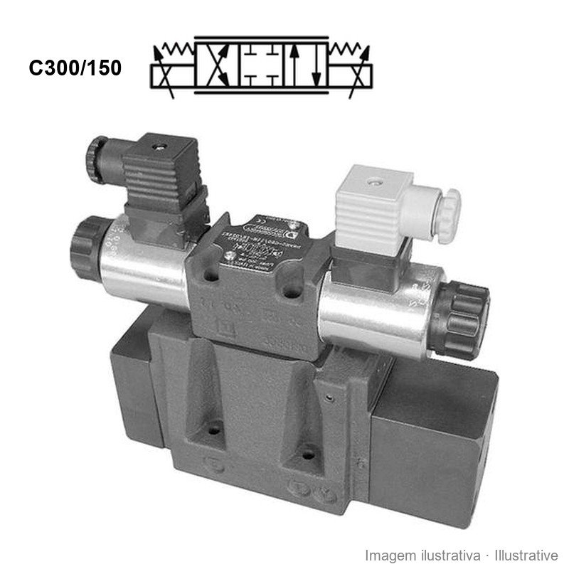 Válvula proporcional pilotada Duplomatic DSPE8 NG25 (CETOP 8), esquema C300/150