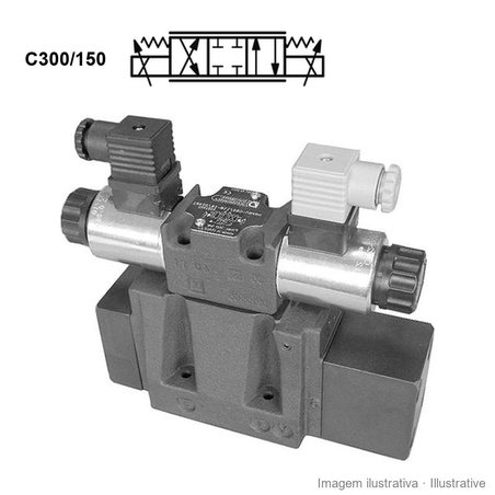 Valvola proporzionale pilotata Duplomatic DSPE8 NG25 (CETOP 8), schema C300/150