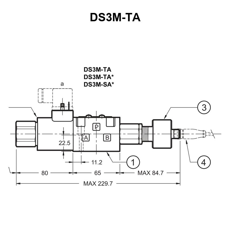 Électrodistributeur Duplomatic DS3M-TA02 avec capteur de position du tiroir