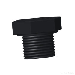 Tapa PVC macho M18