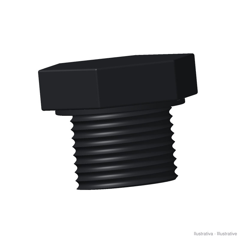 Tapa PVC macho M18