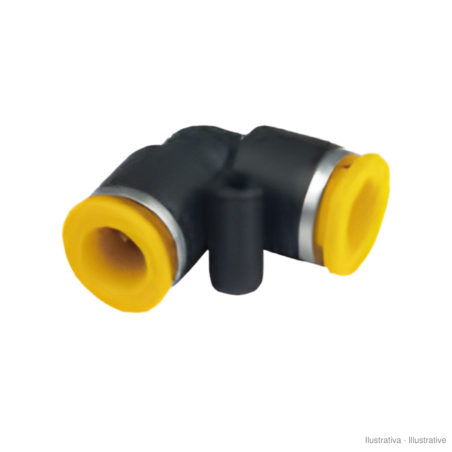 Joelho instantâneo a 90° tubo-tubo push-in