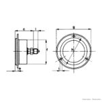 Manómetro DN100 horizontal com aba | Hidro Orfão