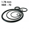O-RINGS 1.78 NBR in nitrile for hydraulic applications