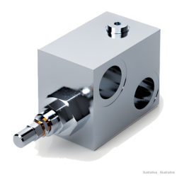 Limitatrice di pressione differenziale Marchesini VMPP 3/4" V0725/400/V, 50-400 bar, con volantino