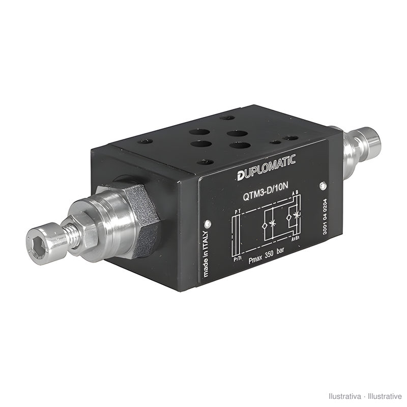 Restritor modular meter-out Duplomatic QTM3-D/10N/S, NG6 (CETOP 3)