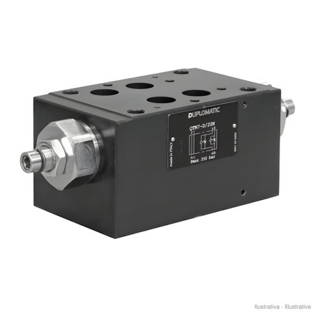 Duplomatic QTM7-SA/20N/S meter-out modular flow restrictor, NG16 (CETOP 7)