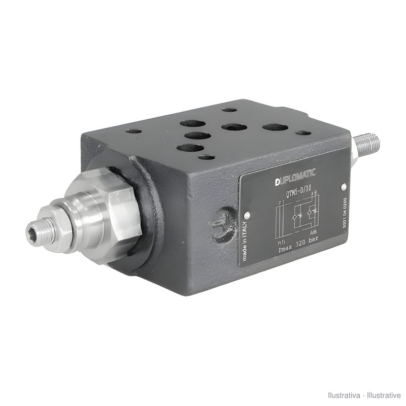 Duplomatic QTM5 and Z4M modular restrictors and reducing valves, NG10 (CETOP 5)