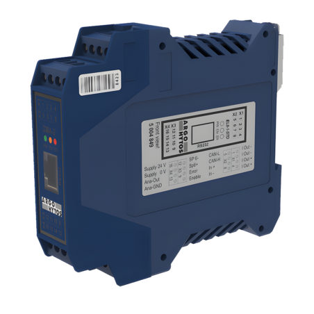 Eletrónica Argo-Hytos EL8-STD em calha DIN, malha fechada, para dois solenoides