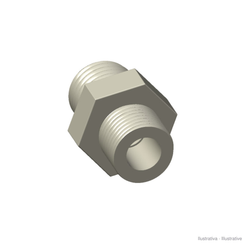 Doppelnippel AG-AG 3/8" BSP x 3/8" NPT