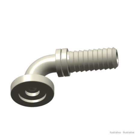 Brida 90° SAE 6000 1.1/4" x 1.1/4" Interlock Multispiral-NS