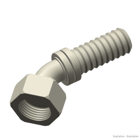 Hembra métrica 45° Interlock