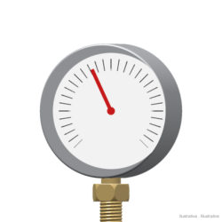 Pressure gauge bottom connection DN100