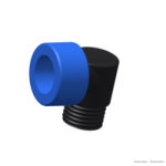 90° compression elbow for PE pipe Ø20 mm x 1/2" male thread