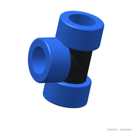 T a compressione per tubo PE Ø20 mm